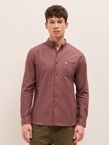 THE BEAR HOUSE Men Solid Casual Brown