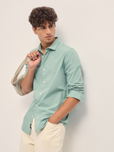 THE BEAR HOUSE Men Solid Casual Green