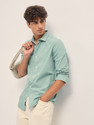 THE BEAR HOUSE Men Solid Casual Green