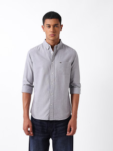 THE BEAR HOUSE Men Solid Casual Grey