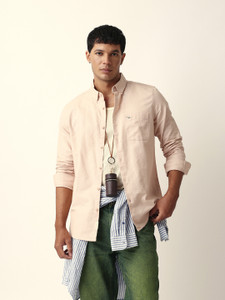 THE BEAR HOUSE Men Solid Casual Pink