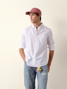 THE BEAR HOUSE Men Solid Casual White