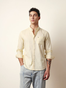 THE BEAR HOUSE Men Solid Casual Yellow