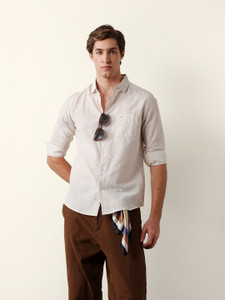 THE BEAR HOUSE Men Striped Casual Beige