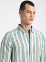 THE BEAR HOUSE Men Striped Casual Blue