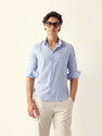 THE BEAR HOUSE Men Striped Casual Blue