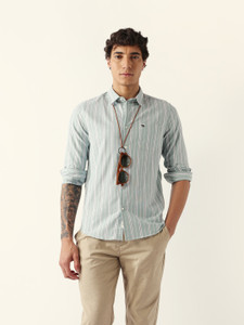 THE BEAR HOUSE Men Striped Casual Light