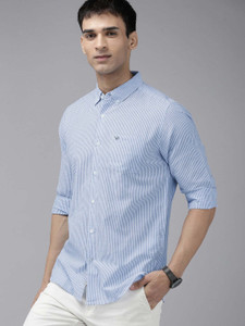 THE BEAR HOUSE Men Striped Casual White
