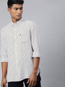THE BEAR HOUSE Men Striped Casual White