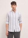 THE BEAR HOUSE Men Striped Casual White