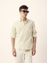 THE BEAR HOUSE Men Striped Casual Yellow