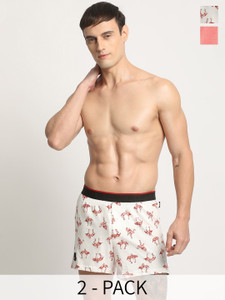the bear house pack of 2 printed men boxer