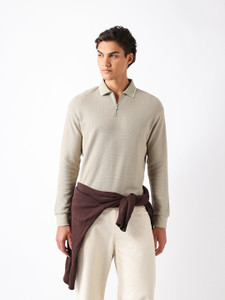 THE BEAR HOUSE Self Design Men Polo