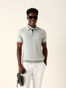 THE BEAR HOUSE Self Design Men Polo
