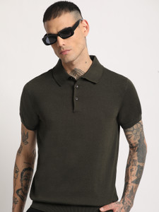 THE BEAR HOUSE Solid Men Polo Neck