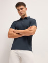 THE BEAR HOUSE Solid Men Polo Neck Blue T-Shirt