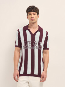 THE BEAR HOUSE Striped Men Polo Neck