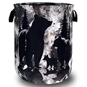 Bears Laundry Basket Oxford Cloth Foldable Hamper 18.9x16.5 Inch