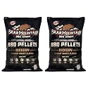 Bear Mountain FB14 Premium All Natural Low Moisture Hardwood Smoky Hickory BBQ Smoker Pellets for Outdoor Grilling, 40 Pound Bag (2 Pack)