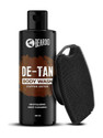 BEARDO De-Tan Body Wash & Silicone Scrubber for Men | Exfoliating | Coffee & Aloe Vera