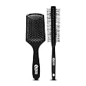 Beardo Detangling Hair Brush &amp; Roller Hair Brush (Set of 2) | Detangling curls, smoothening, frizz control, shine, paddle hair brush for men | Smoothening &amp; Volumizing comb for Men | Men Accessorie | For All Hair Type