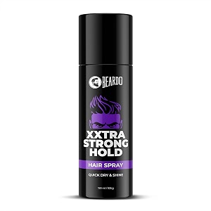 beardo xxtra strong hold hair spray 150 ml105 g  xxstrastrong hold  hair spray for men  lightweight amp non-sticky hair styling spray  extreme hold spray  hair setting spray