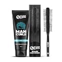 Beardo Man Curls Curly Hair Styler 100g &amp; Roller Hair Brush | Curly Hair Cream for Bouncy, Shiny &amp; Defined Curls | Perfect Tool for Efficient Blow Drying, Adding Curl | Control Frizz &amp; Wavy Hair Easily | Set of 2