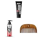 BEARDO Softner & Godfather Gel Beard Wash For Men, 100Ml & Compact Wooden Comb