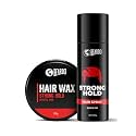 Beardo Strong Hold Hair Styling Kit with Hair Spray 192ml and Crystal Hair Wax 50g | Hair Styling, Hair Setting Spray | Quick Fix | Gift for Brother | Gift For Friend