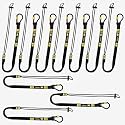 BearTOOLS ANSI-Approved Tool Lanyard with Spring Screw Lock Carabiner - 3Ft Heavy-Duty, Max Load 17lbs - Shock Absorbing Lanyard - Adjustable Loop - Prevent Falling Objects - 10-Pack