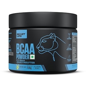 beastlife high recovery bcaa  fruit punch flavour  211 blend  120g  fast-absorbing recovery formula  premium sports nutrition for men amp women