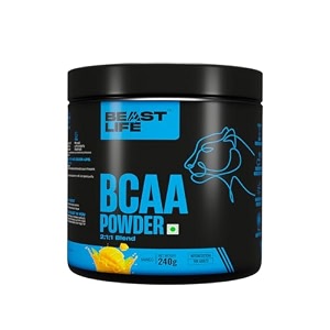 beastlife high recovery bcaa  fruit punch flavour  211 blend  120g  fast-absorbing recovery formula  premium sports nutrition for men amp women