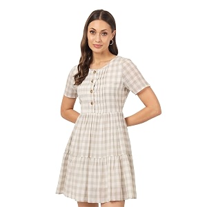 BEATNIK Cotton Ruffled Sleeves Printed White Women