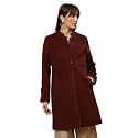 BEATNIK Shawl Collar Full Sleeve Maroon Women39s