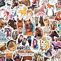 BEATRI Horse Stickers 50Pcs Vinyl Waterproof Horse Riding Decor