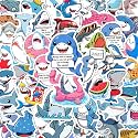 BEATRI Positive Shark Stickers 50Pcs Waterproof Vinyl Cool Shark Decor