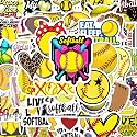 BEATRI Softball Stickers 50pcs Vinyl Waterproof Sport Womens Decor