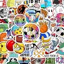 BEATRI Sports Stickers 50Pcs Vinyl Waterproof Sports Gifts Decor