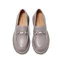 BEAU TODAY Womens Platform Loafers Leather Penny