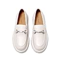 BEAU TODAY Womens Platform Loafers Leather Penny