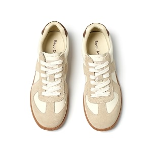 BEAU TODAY Womens Fashion SneakersLeather Lace Up
