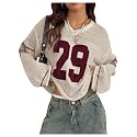 BEAUDRM Women39s Y2k Tops Oversized Crochet Jersey