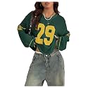 BEAUDRM Women39s Y2k Tops Oversized Crochet Jersey