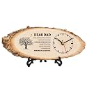 BeauGift Dad Gifts, Wooden Clock Birthday Gifts for Daddy from Daughter Son