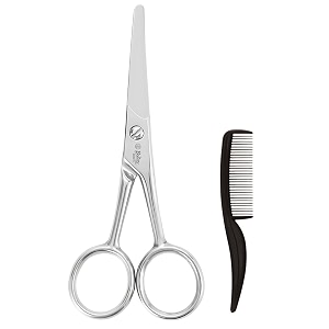 beaut secrets nasal safety personal grooming scissor for nose hair beard mustache and eyebrow round tip amp heavy duty for men amp women silver