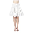 BEAUTELICATE Women 100% Cotton Skirt 3 Tiered A-Line Retro Medieval Skirt