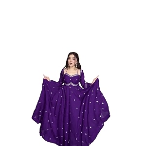 Beautiful Embroidered Anarkali Gown for Women Festive