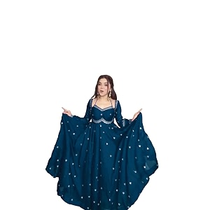 Beautiful Embroidered Anarkali Gown for Women Festive