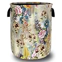 Beautiful Floral Laundry Basket Flowers Laundry Hamper 18.9x16.5 Inch