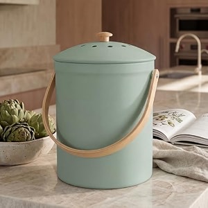 beautiful kitchen compost bin with smell proof lid for your countertop